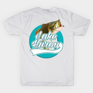 Lake Huron USA fishing logo T-Shirt